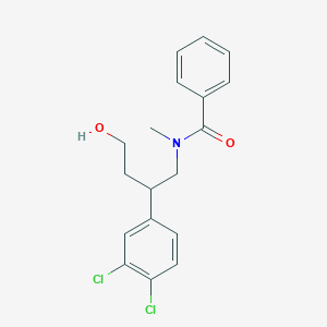 B122481 N-[2-(3,4-Dichlorophenyl)-4-hydroxybutyl]-N-methylbenzamide CAS No. 142001-90-9