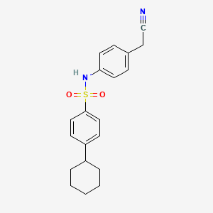 molecular formula C20H22N2O2S B1224811 N-[4-(cyanomethyl)phenyl]-4-cyclohexylbenzenesulfonamide 