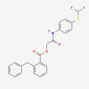 2-(Phenylmethyl)benzoic acid [2-[4-(difluoromethylthio)anilino]-2-oxoethyl] ester
