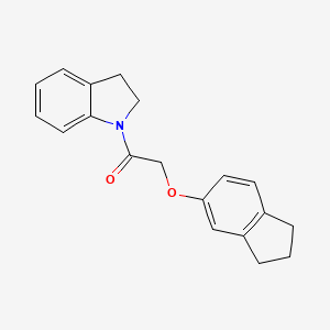 2-(2,3-dihydro-1H-inden-5-yloxy)-1-(2,3-dihydroindol-1-yl)ethanone