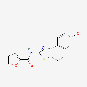 molecular formula C17H14N2O3S B1224820 N-(7-methoxy-4,5-dihydrobenzo[e][1,3]benzothiazol-2-yl)-2-furancarboxamide 