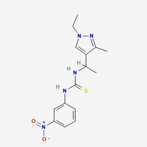 1-[1-(1-Ethyl-3-methyl-4-pyrazolyl)ethyl]-3-(3-nitrophenyl)thiourea