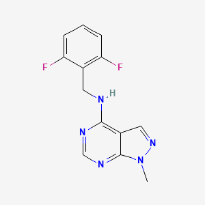 molecular formula C13H11F2N5 B12248273 N-[(2,6-difluorophenyl)methyl]-1-methyl-1H-pyrazolo[3,4-d]pyrimidin-4-amine 