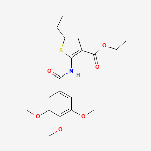 molecular formula C19H23NO6S B1224831 ETHYL 5-ETHYL-2-(3,4,5-TRIMETHOXYBENZAMIDO)THIOPHENE-3-CARBOXYLATE 