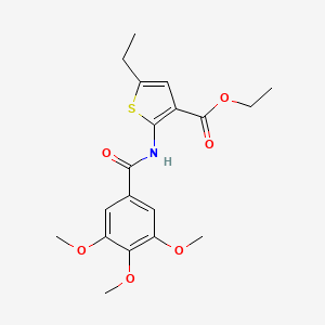 5-Ethyl-2-[[oxo-(3,4,5-trimethoxyphenyl)methyl]amino]-3-thiophenecarboxylic acid ethyl ester