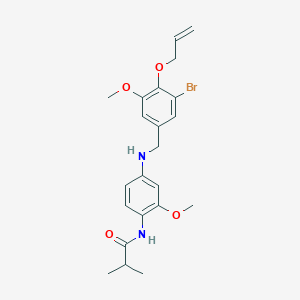 N-[4-[(3-bromo-5-methoxy-4-prop-2-enoxyphenyl)methylamino]-2-methoxyphenyl]-2-methylpropanamide