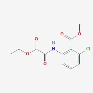 molecular formula C12H12ClNO5 B12248369 Methyl 2-chloro-6-(2-ethoxy-2-oxoacetamido)benzoate 