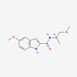 molecular formula C14H18N2O3 B1224845 5-methoxy-N-(1-methoxypropan-2-yl)-1H-indole-2-carboxamide 