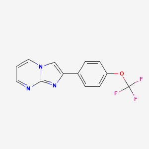molecular formula C13H8F3N3O B1224847 2-[4-(Trifluoromethoxy)phenyl]imidazo[1,2-a]pyrimidine 