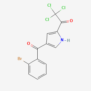 molecular formula C13H7BrCl3NO2 B1224848 1-[4-(2-bromobenzoyl)-1H-pyrrol-2-yl]-2,2,2-trichloro-1-ethanone CAS No. 477852-47-4