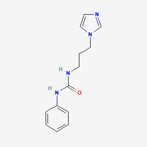 molecular formula C13H16N4O B12248491 1-[3-(1H-imidazol-1-yl)propyl]-3-phenylurea CAS No. 102974-24-3