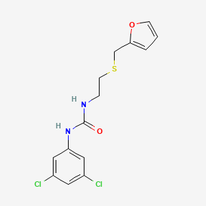 molecular formula C14H14Cl2N2O2S B1224851 1-(3,5-Dichlorophenyl)-3-[2-(2-furanylmethylthio)ethyl]urea 