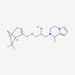molecular formula C21H32N2O2 B1224855 1-[(6,6-dimethyl-4-bicyclo[3.1.1]hept-3-enyl)methoxy]-3-(1-methyl-3,4-dihydro-1H-pyrrolo[1,2-a]pyrazin-2-yl)-2-propanol 