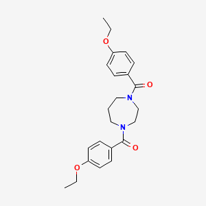 molecular formula C23H28N2O4 B1224858 (4-Ethoxyphenyl)-[4-[(4-ethoxyphenyl)-oxomethyl]-1,4-diazepan-1-yl]methanone 