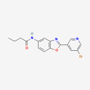 N-[2-(5-bromo-3-pyridinyl)-1,3-benzoxazol-5-yl]butanamide