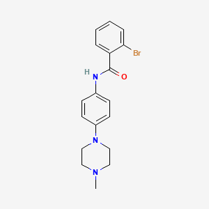 molecular formula C18H20BrN3O B1224860 2-bromo-N-[4-(4-methyl-1-piperazinyl)phenyl]benzamide 