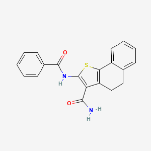 molecular formula C20H16N2O2S B1224866 2-Benzamido-4,5-dihydrobenzo[g][1]benzothiole-3-carboxamide 