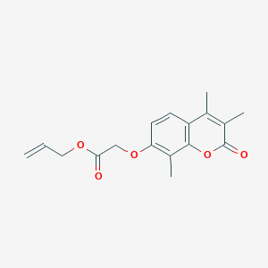 molecular formula C17H18O5 B1224874 PROP-2-EN-1-YL 2-[(3,4,8-TRIMETHYL-2-OXO-2H-CHROMEN-7-YL)OXY]ACETATE 