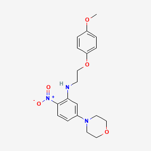 N-[2-(4-methoxyphenoxy)ethyl]-5-(4-morpholinyl)-2-nitroaniline