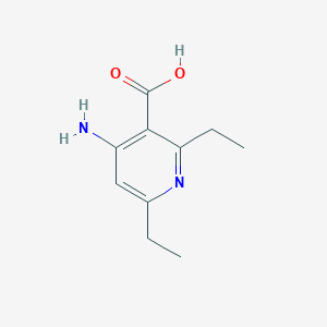molecular formula C10H14N2O2 B122490 4-Amino-2,6-diethylpyridine-3-carboxylic acid CAS No. 144291-53-2