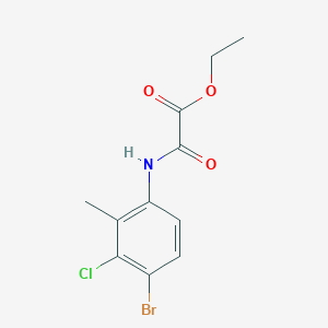 molecular formula C11H11BrClNO3 B12249061 Ethyl [(4-bromo-3-chloro-2-methylphenyl)carbamoyl]formate 