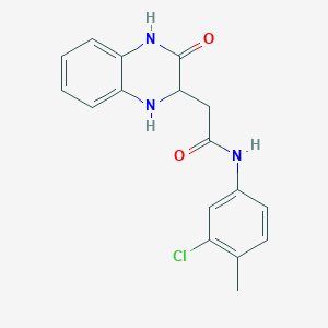 molecular formula C17H16ClN3O2 B1224910 N-(3-chloro-4-methylphenyl)-2-(3-oxo-2,4-dihydro-1H-quinoxalin-2-yl)acetamide 