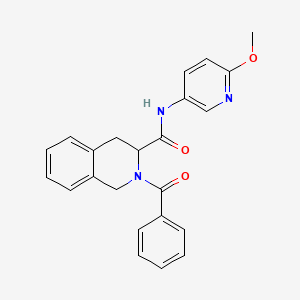 molecular formula C23H21N3O3 B1224914 2-benzoyl-N-(6-methoxy-3-pyridinyl)-3,4-dihydro-1H-isoquinoline-3-carboxamide 
