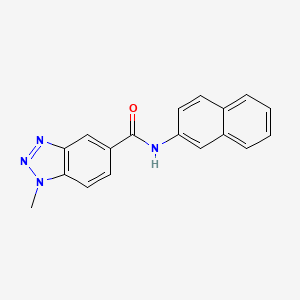 molecular formula C18H14N4O B1224918 1-methyl-N-(2-naphthalenyl)-5-benzotriazolecarboxamide 