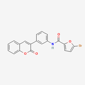 molecular formula C20H12BrNO4 B1224921 5-bromo-N-[3-(2-oxo-1-benzopyran-3-yl)phenyl]-2-furancarboxamide 