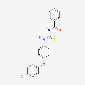 molecular formula C20H15ClN2O2S B1224923 N-[[4-(4-chlorophenoxy)anilino]-sulfanylidenemethyl]benzamide 