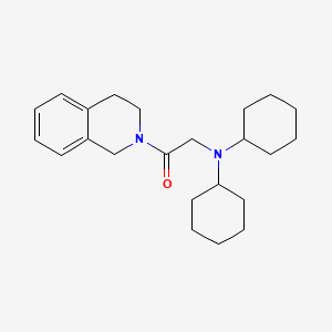 2-(dicyclohexylamino)-1-(3,4-dihydro-1H-isoquinolin-2-yl)ethanone