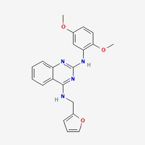 molecular formula C21H20N4O3 B1224936 N2-(2,5-dimethoxyphenyl)-N4-(2-furanylmethyl)quinazoline-2,4-diamine 