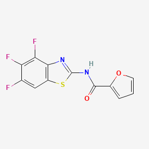 molecular formula C12H5F3N2O2S B1224938 N-(4,5,6-trifluoro-1,3-benzothiazol-2-yl)-2-furancarboxamide 