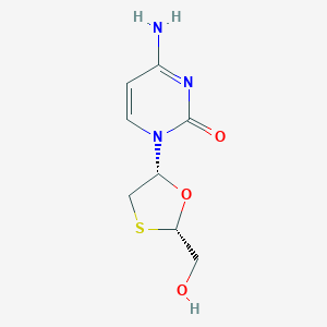 molecular formula C8H11N3O3S B122495 4-amino-1-[(2S,5R)-2-(hydroxymethyl)-1,3-oxathiolan-5-yl]pyrimidin-2(1H)-one CAS No. 134680-32-3