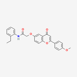 molecular formula C26H23NO5 B1224951 N-(2-ethylphenyl)-2-[[2-(4-methoxyphenyl)-4-oxo-1-benzopyran-6-yl]oxy]acetamide 