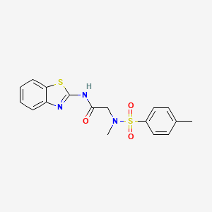 N-(1,3-benzothiazol-2-yl)-2-[methyl-(4-methylphenyl)sulfonylamino]acetamide