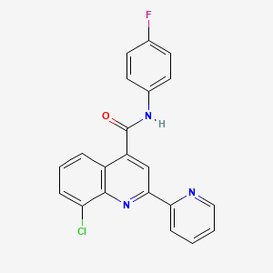 8-chloro-N-(4-fluorophenyl)-2-(2-pyridinyl)-4-quinolinecarboxamide