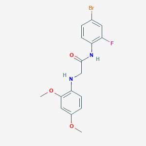 N-(4-bromo-2-fluorophenyl)-2-(2,4-dimethoxyanilino)acetamide