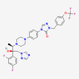 3H-1,2,4-Triazol-3-one, 4-(4-(4-((1R,2R)-2-(2,4-difluorophenyl)-2-hydroxy-1-methyl-3-(1H-1,2,4-triazol-1-yl)propyl)-1-piperazinyl)phenyl)-2,4-dihydro-2-((4-(trifluoromethoxy)phenyl)methyl)-