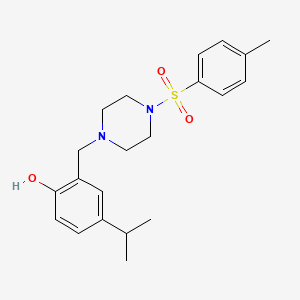 2-[[4-(4-Methylphenyl)sulfonyl-1-piperazinyl]methyl]-4-propan-2-ylphenol