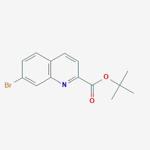molecular formula C14H14BrNO2 B12249911 Tert-butyl 7-bromoquinoline-2-carboxylate 
