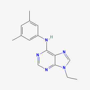 molecular formula C15H17N5 B12249985 N-(3,5-dimethylphenyl)-9-ethyl-9H-purin-6-amine 