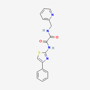 molecular formula C17H14N4O2S B1225002 N'-(4-phenyl-1,3-thiazol-2-yl)-N-(pyridin-2-ylmethyl)oxamide 