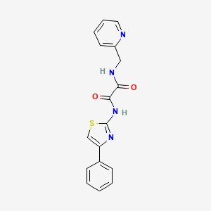 molecular formula C17H14N4O2S B1225002 N'-(4-phenyl-2-thiazolyl)-N-(2-pyridinylmethyl)oxamide 