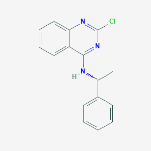 molecular formula C16H14ClN3 B1225005 2-氯-N-[(1R)-1-苯乙基]-4-喹唑啉胺 