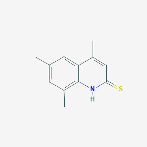 molecular formula C12H13NS B1225012 4,6,8-Trimethyl-quinoline-2-thiol CAS No. 568570-16-1