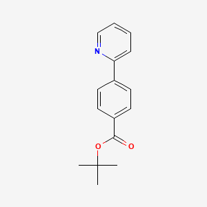 molecular formula C16H17NO2 B12250124 tert-Butyl 4-(pyridin-2-yl)benzoate 