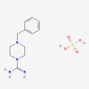 molecular formula C12H20N4O4S B1225018 4-Benzylpiperazine-1-carboxamidine hemisulfate CAS No. 53502-40-2