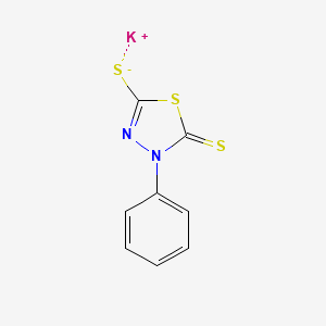 molecular formula C8H5KN2S3 B1225021 Potassium 4-phenyl-5-thioxo-4,5-dihydro-1,3,4-thiadiazole-2-thiolate CAS No. 6336-51-2
