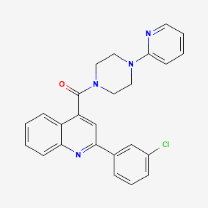 [2-(3-Chlorophenyl)-4-quinolinyl]-[4-(2-pyridinyl)-1-piperazinyl]methanone